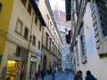 Street in Florence w peekabo view of the Cathedral