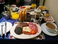Full Scottish breakfast at our B&B